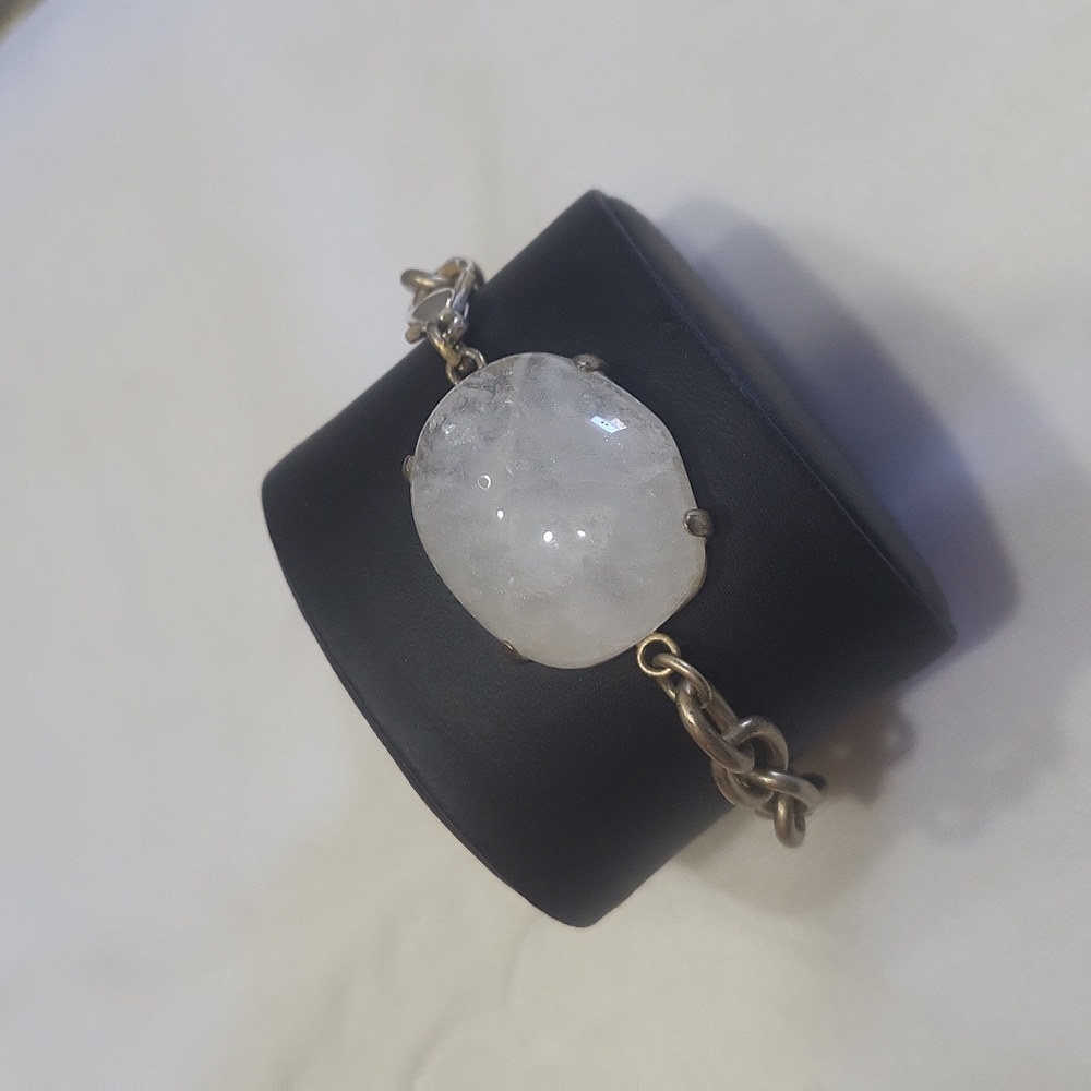 Milky Quartz Link Bracelet